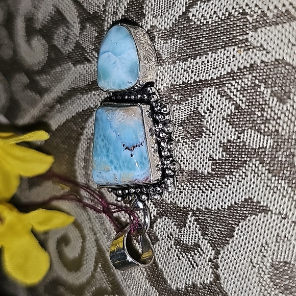 New Sterling silver Larimar pendant - Picture 4 of 8